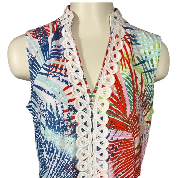 Pappagallo Dress 2 Multicolored Tangering Maxi Sleeveless Floral Tropical NWT - Picture 3 of 12